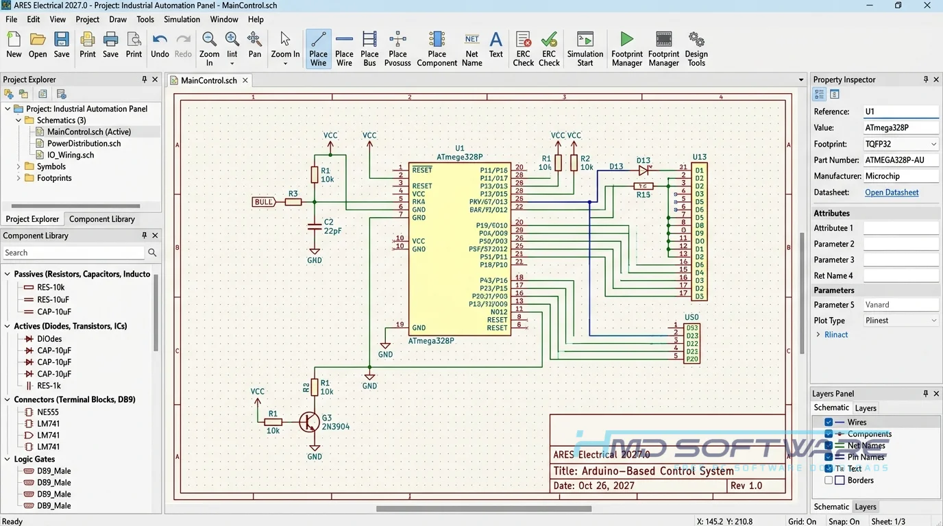ARES Electrical 2027.0 Main Feature by HMD Software