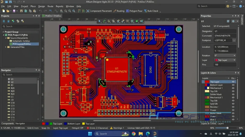 Altium Designer PCB design screen by HMD Software