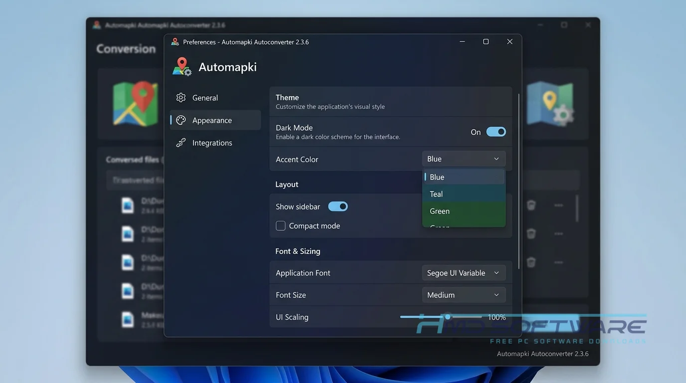 Automapki Autoconverter settings by HMD Software