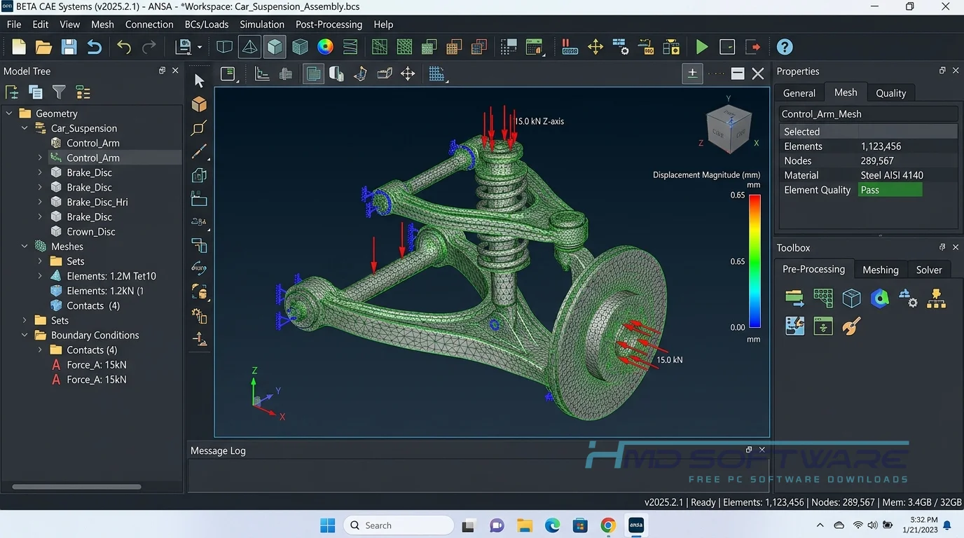 BETA CAE Systems 2025.2.1 UI by HMD Software