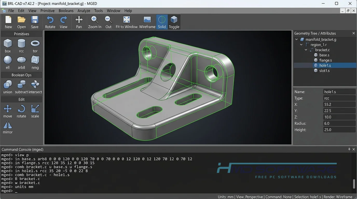 BRL-CAD 7.42.2 UI by HMD Software