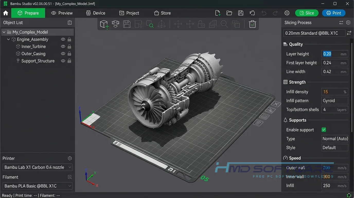 Bambu Studio UI screenshot by HMD Software