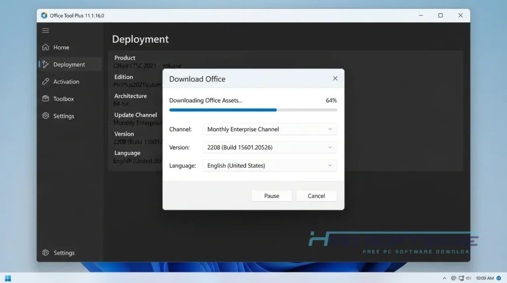 Office Tool Plus 11.1.16.0 Download Office modal dialog by HMD Software
