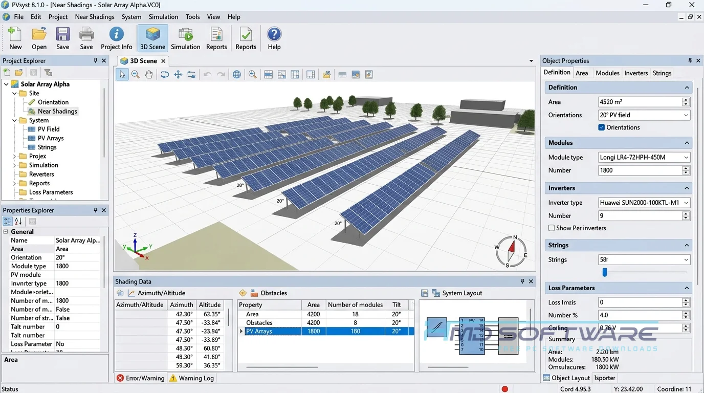 PVsyst 2026 8.1.0 main screen by HMD Software