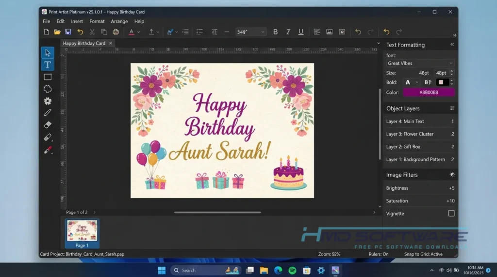 Print Artist Platinum Windows 11 by HMD Software
