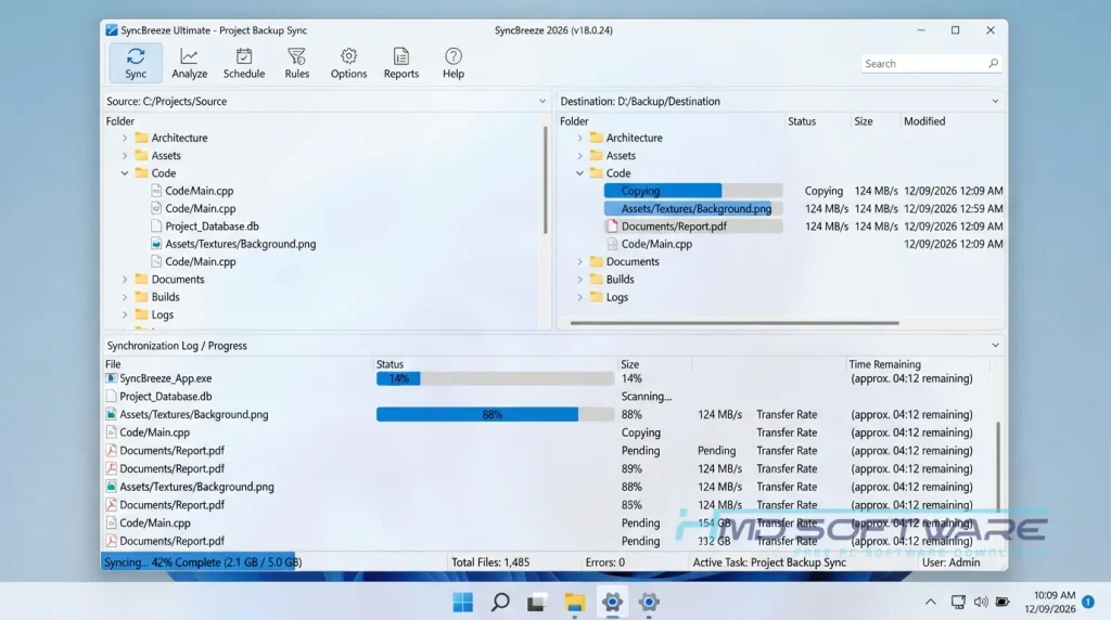 SyncBreeze 2026 application running workflow By HMD Software