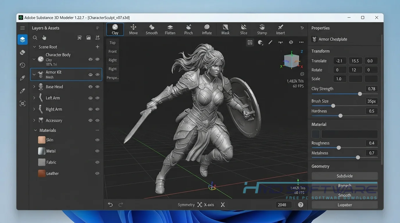 Adobe Substance 3D Modeler 2026 1.22.7 works by HMD Software