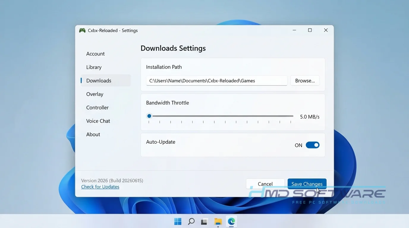 Cxbx-Reloaded settings window by HMD Software