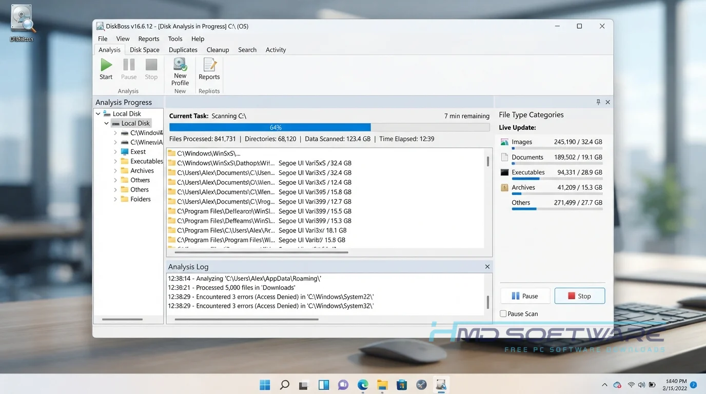 DiskBoss 16.6.12 running on Windows by HMD Software