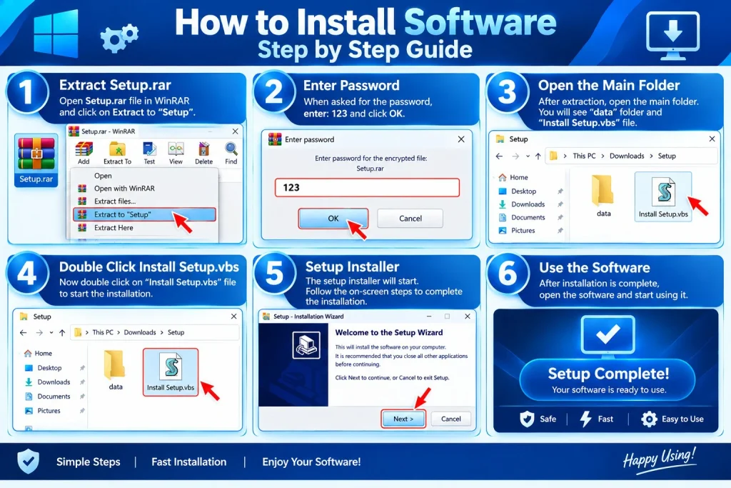 How to Install software