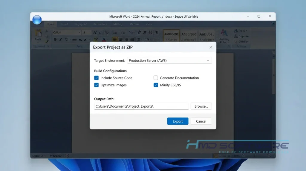 MicroSoft Office 2007 Modal dialog open mid-workflow by HMD Software