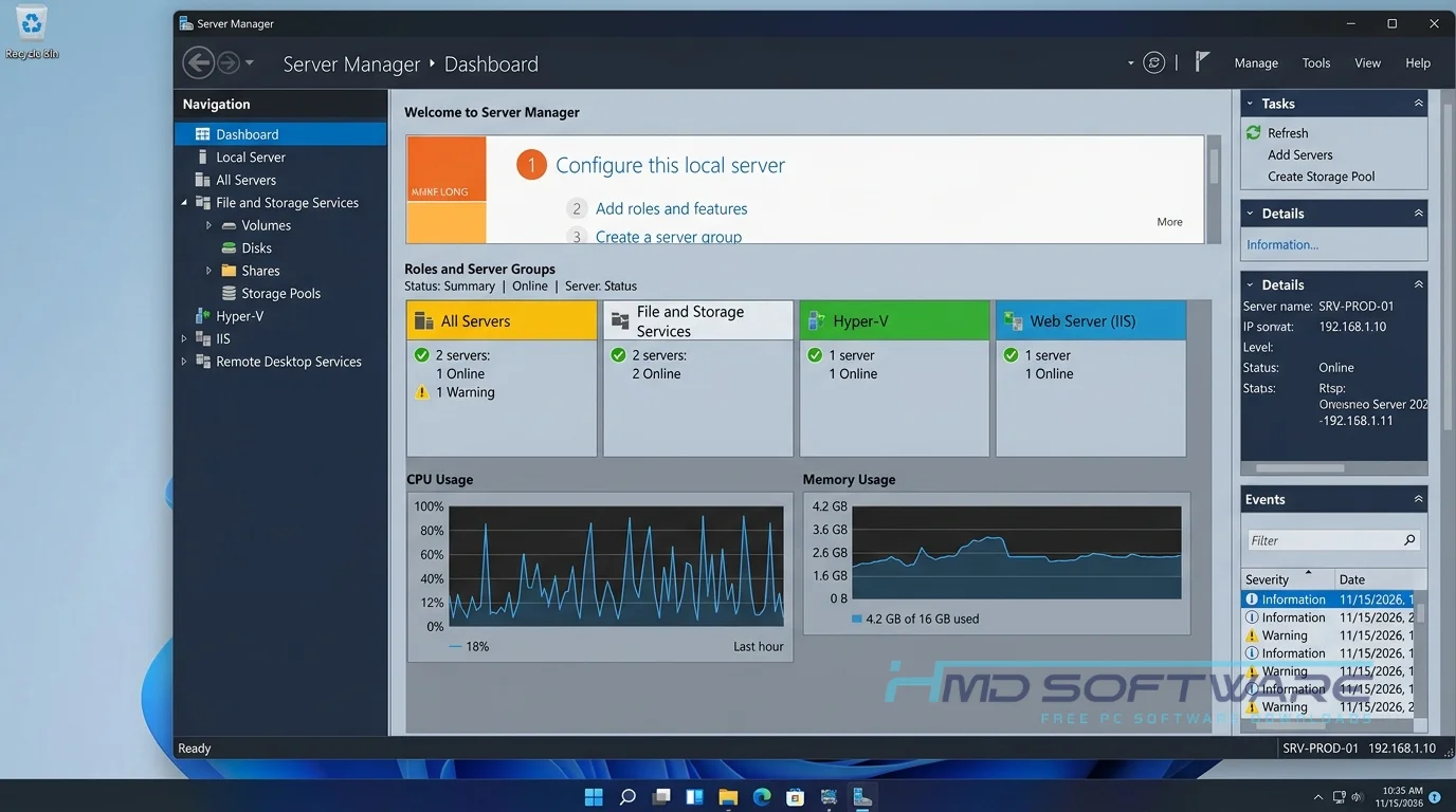 Server Manager windows server 2022 updated april 2026 by HMD Software
