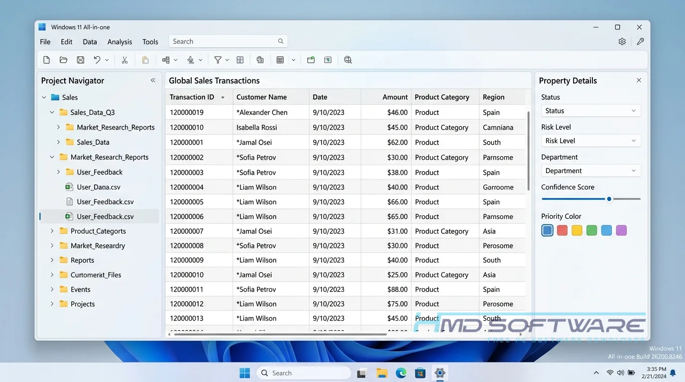 Windows 11 Build 26200.8246 ISO All-In-One workspace by HMD Software